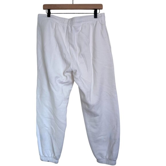 Aritzia TNA Sweatfleece Cozy Fleece Boyfriend Fit White Sweatpants - Picture 4 of 7